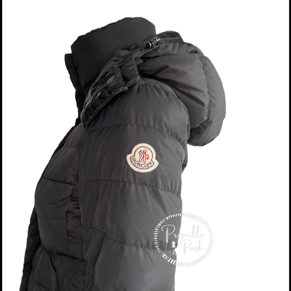 Moncler Black Knee Length Puffer Coat Goose Down Puffer Jacket Long Full Length - Picture 8 of 17